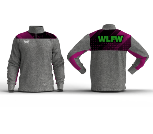 Ladies Wilmington Freestyle Wrestling Box Stripe Slim Cut Quarter Zip