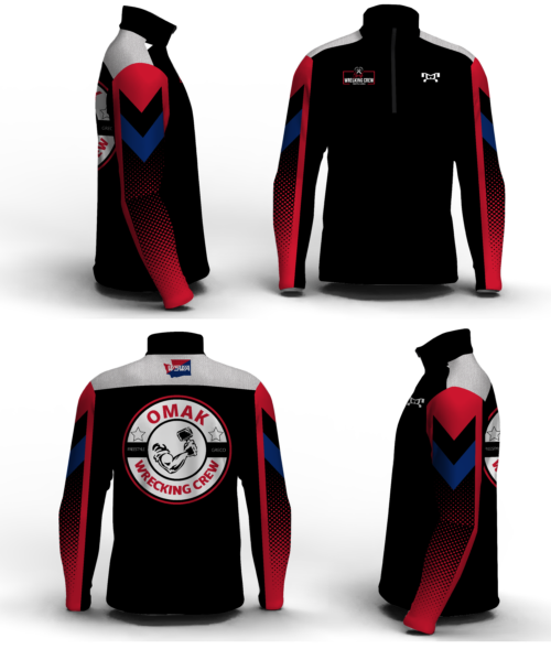 Omak Wrecking Crew Men's Mid-Weight Custom Quarter Zip