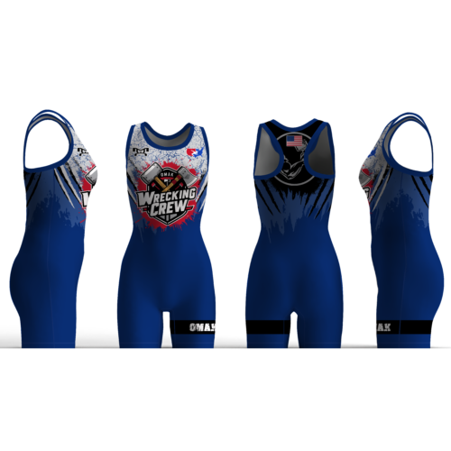 Omak Wrecking Crew Women's Blue Custom Singlet