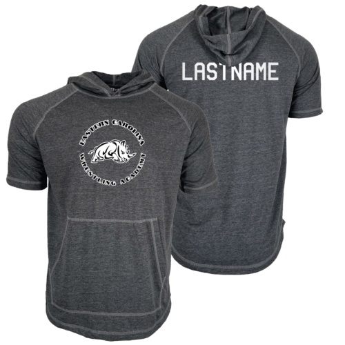 Eastern Carolina Wrestling Academy Custom Heat Press Short Sleeve Hoodie T-Shirt