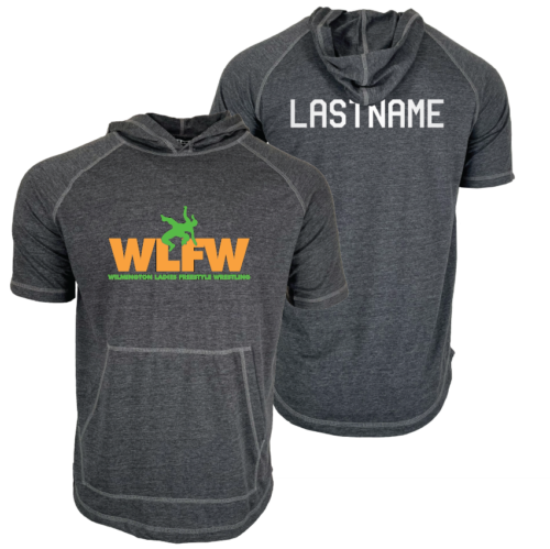 Ladies Wilmington Freestyle Wrestling Custom Heat Press Short Sleeve Hoodie T-Shirt