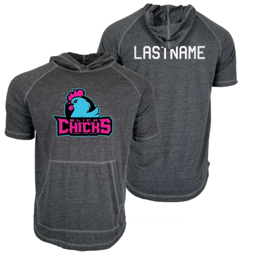 Slick Chicks Wrestling Club Custom Heat Press Short Sleeve Hoodie T-Shirt