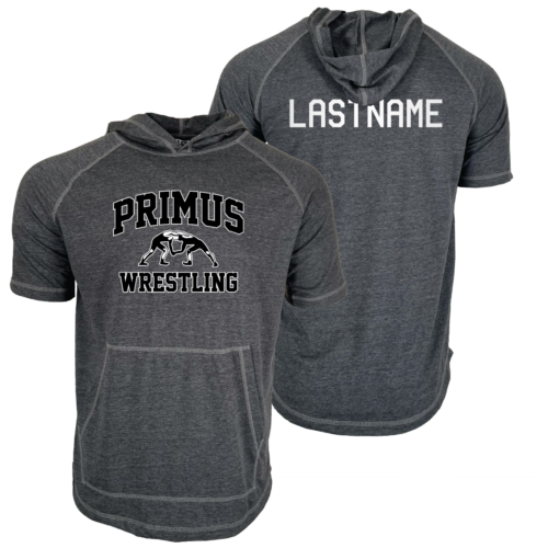 Primus Wrestling Custom Heat Press Short Sleeve Hoodie T-Shirt