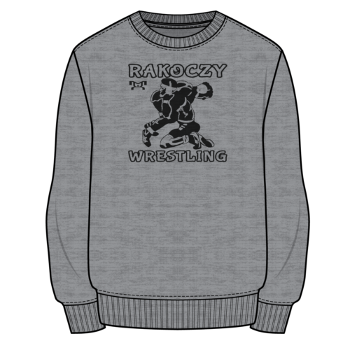 Rakoczy Wrestling Club Custom Sublimated Decal Grey Crewneck