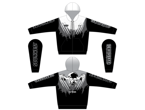 Southwest Deathbats Custom Full Zip Hoodie
