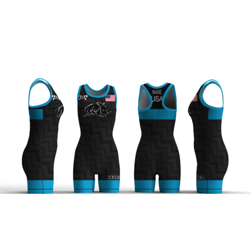 Eastern Carolina Wrestling Academy blue freestyle Women's Custom Singlet
