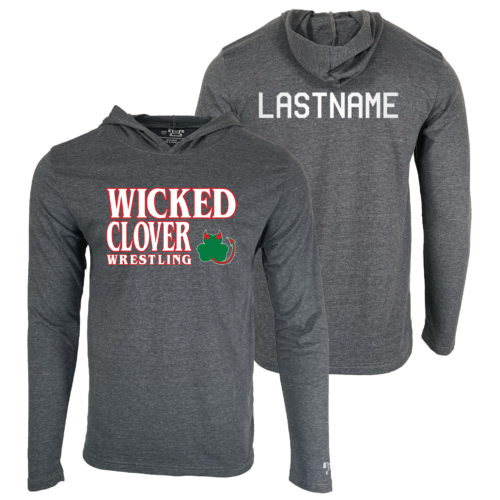 Wicked Clover Wrestling Custom Heat Press Long Sleeve Hoodie T-Shirt