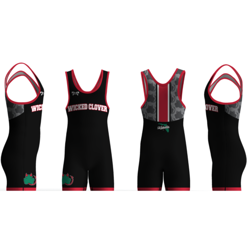 Wicked Clover Wrestling WHITE Men's Singlet