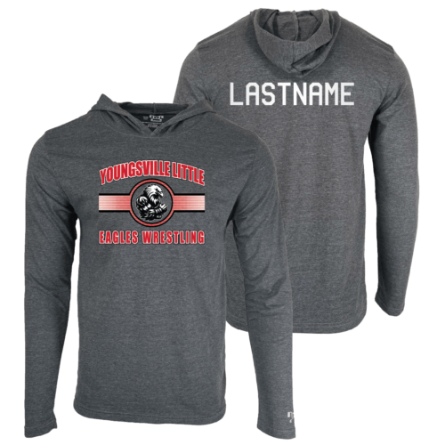 Youngsville Little Eagles Wrestling Custom Heat Press Long Sleeve Hoodie T-Shirt