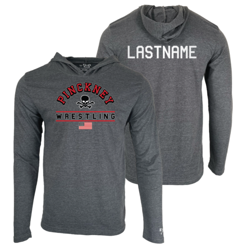 Pinckney Wrestling MI Custom Heat Press Long Sleeve Hoodie T-Shirt