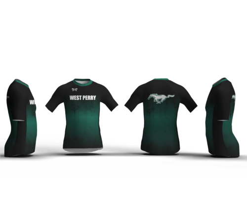 West Perry Mustangs Men's Compression Short Sleeve Shirt 2025