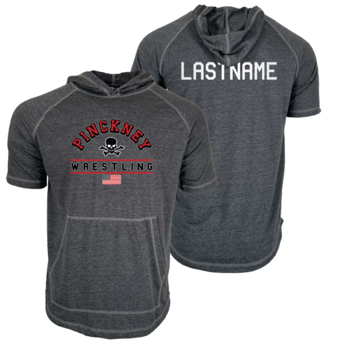 Pinckney Wrestling MI Custom Heat Press Short Sleeve Hoodie T-Shirt