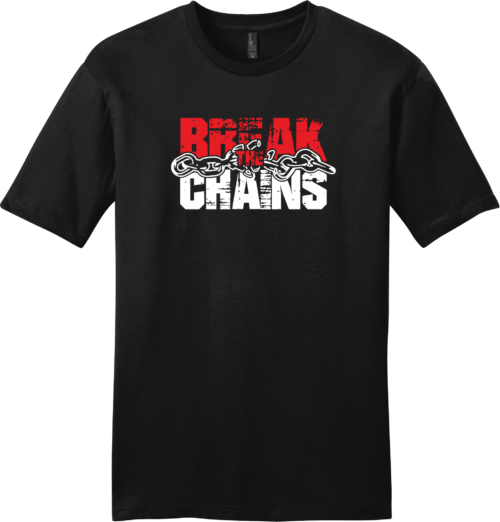Break The Chains Custom Black Heat Press T Shirt 2025