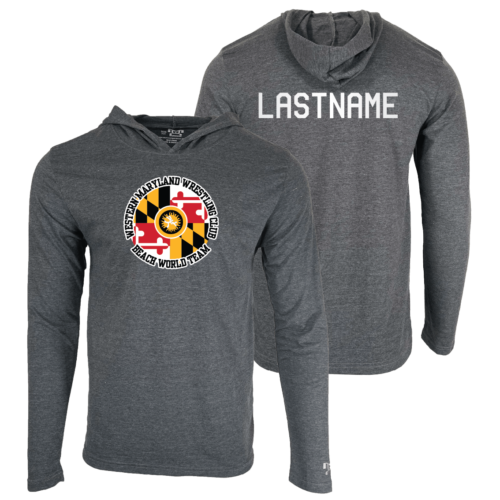 Western Maryland Wrestling Club Custom Heat Press Long Sleeve Hoodie T-Shirt