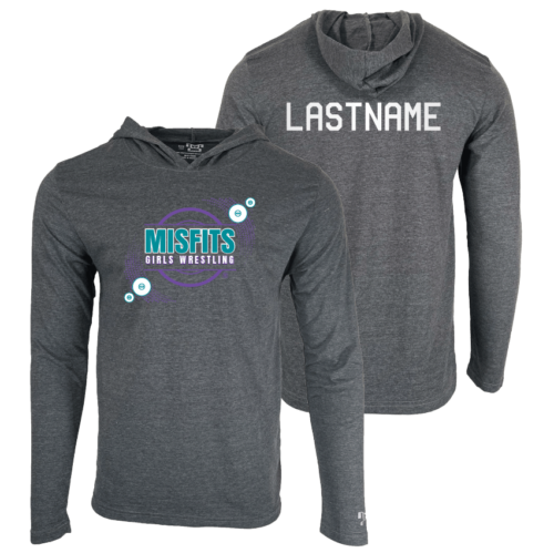 MISFITS GIRLS WRESTLING Custom Heat Press Long Sleeve Hoodie T-Shirt