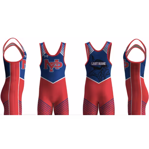 Mount Pleasant Junior Wrestling MP on Chest Men's Singlet