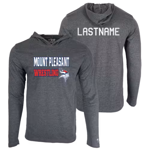 Mount Pleasant Junior Wrestling Custom Heat Press Long Sleeve Hoodie T-Shirt