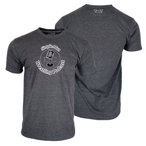 Simple Man Wrestling Podcast-CA-93311  Custom Heat Press Short Sleeve T-Shirt