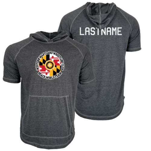Western Maryland Wrestling Club Custom Heat Press Short Sleeve Hoodie T-Shirt