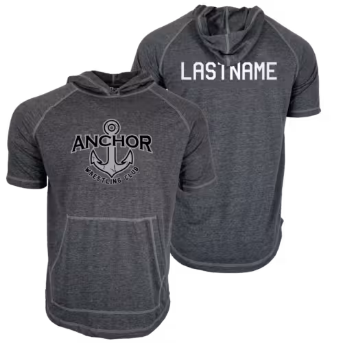 Anchor Wrestling Club Custom Heat Press Short Sleeve Hoodie T-Shirt