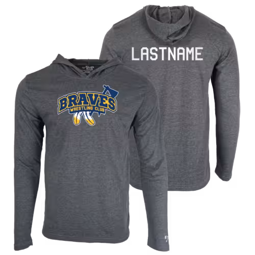 Braves Wrestling Club Custom Heat Press Long Sleeve Hoodie T-Shirt