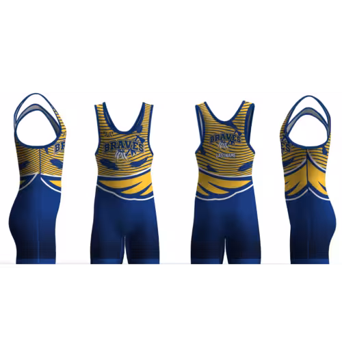 Braves Wrestling Club Gold Men's Singlet