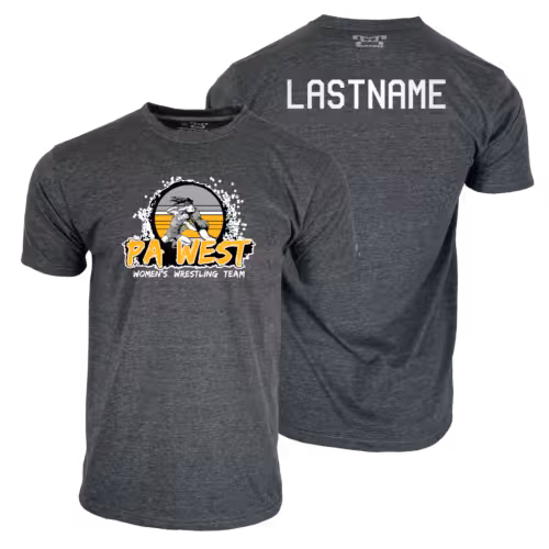 PA WEST WOMENS WRESTLING Custom Heat Press Short Sleeve T-Shirt