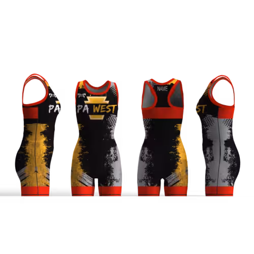 PA WEST WOMENS WRESTLING Red Women's Custom Singlet